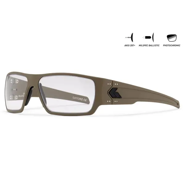 Захисні окуляри Gatorz Specter, Photochromic, ANSI Z87.1 Mil-Spec Ballistic, Tan Cerakote - GZ-08-305