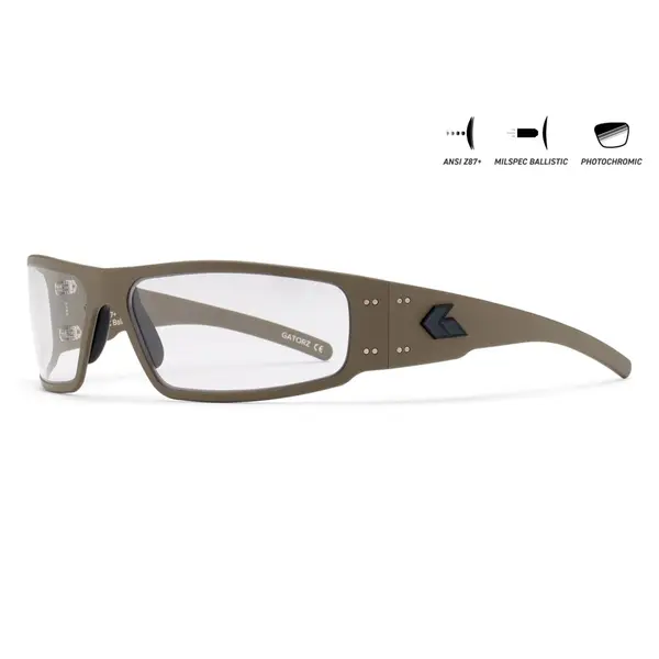 Захисні окуляри Gatorz Magnum Photochromic ANSI Z87.1 Mil-Spec Ballistic, Tan Cerakote - GZ-01-305