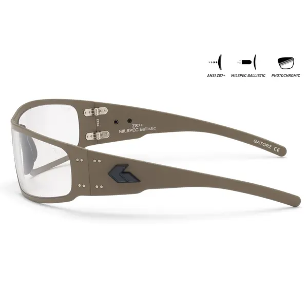 Захисні окуляри Gatorz Magnum Photochromic ANSI Z87.1 Mil-Spec Ballistic, Tan Cerakote - GZ-01-305