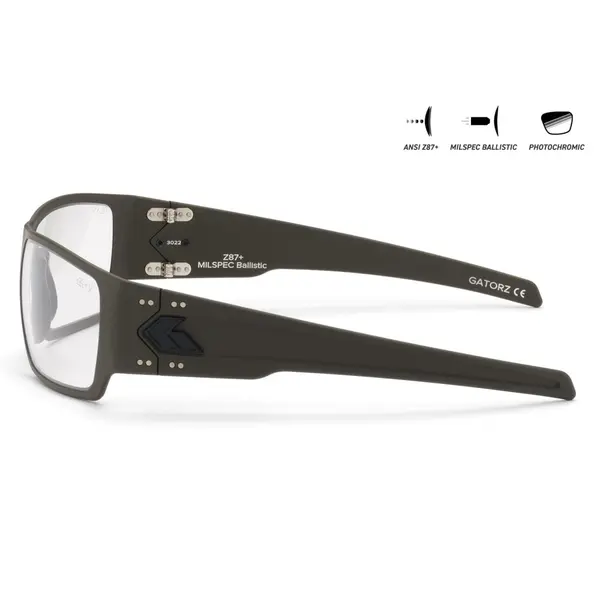Захисні окуляри Gatorz Specter, Photochromic, ANSI Z87.1 Mil-Spec Ballistic, OD Green Cerakote - GZ-08-205