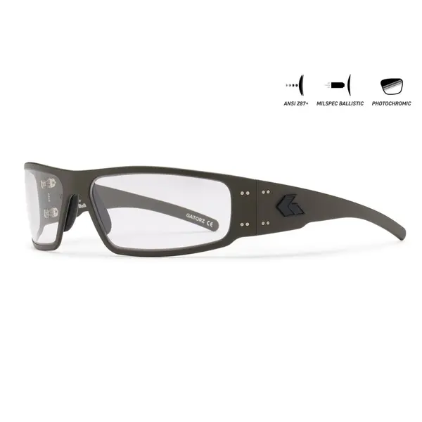 Захисні окуляри Gatorz Magnum Photochromic ANSI Z87.1 Mil-Spec Ballistic, OD Green Cerakote - GZ-01-205