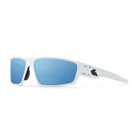 Захисні окуляри Gatorz Warhawk Smoke Optimized Polarized (OPz) w/ Blue Mirror, Frost w/Black Logo GZ-15-550