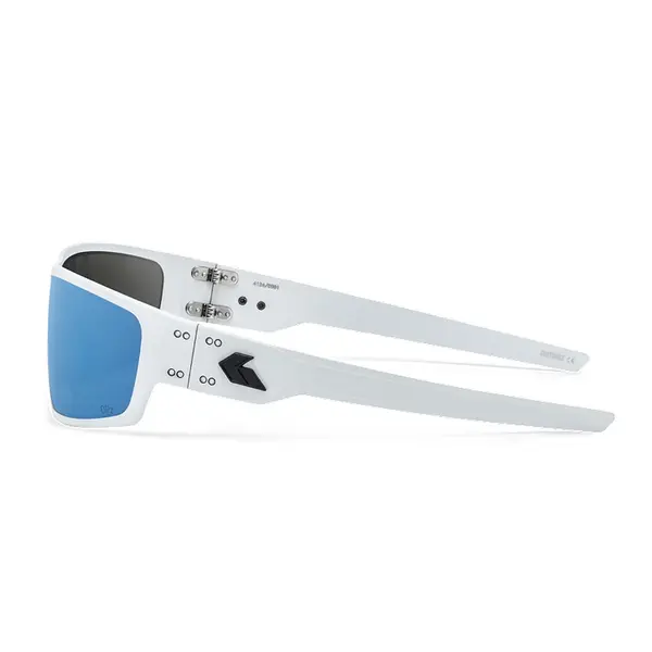 Захисні окуляри Gatorz Warhawk Smoke Optimized Polarized (OPz) w/ Blue Mirror, Frost w/Black Logo GZ-15-550