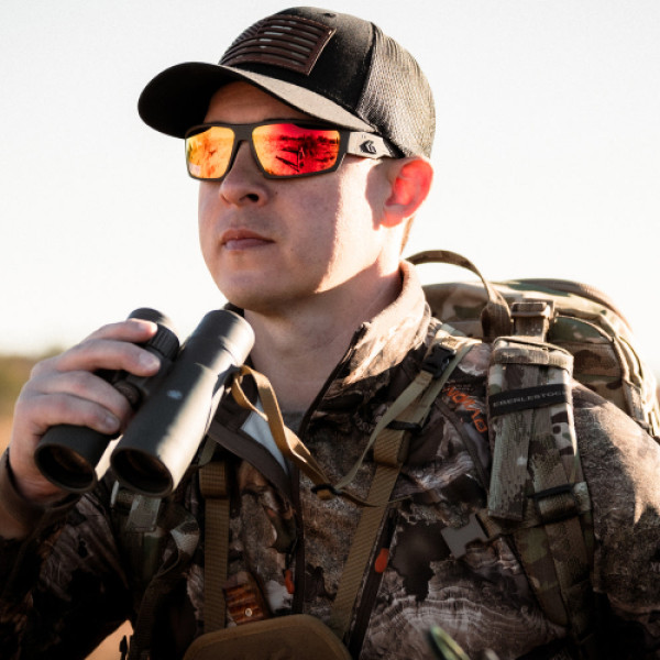 Захисні окуляри Gatorz Warhawk Smoke Optimized Polarized (OPz) w/ Blue Mirror, Frost w/Black Logo GZ-15-550