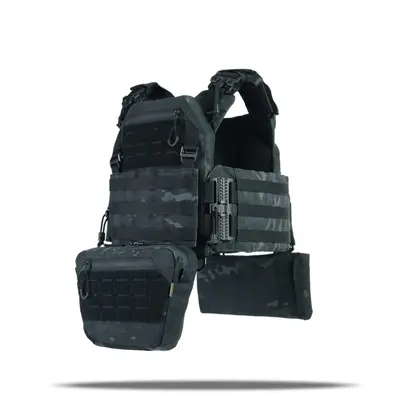 Плитоноска Kiborg GU gen.2 + 2 подсумка с баллистической защитой 1 класса черный мультикам