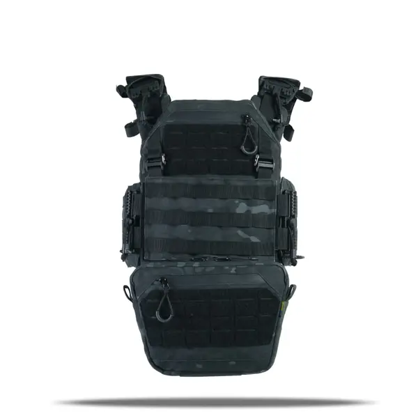 Плитоноска Kiborg GU gen.2 + 2 подсумка с баллистической защитой 1 класса черный мультикам