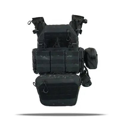 Плитоноска Kiborg GU gen.2 + 6 підсумків чорний мультикам