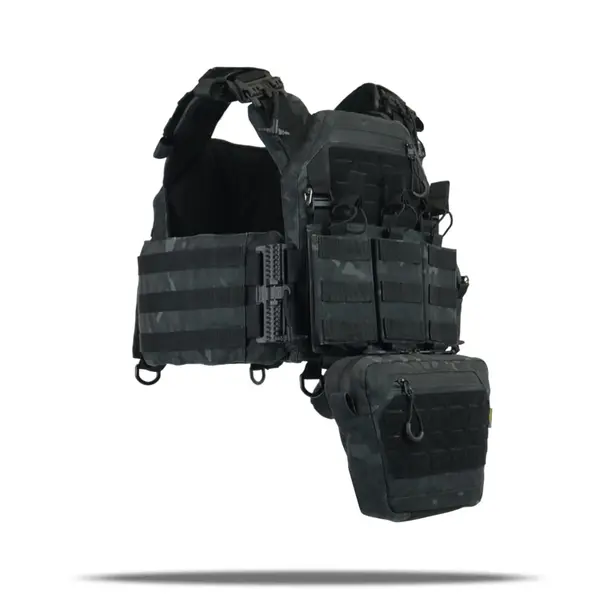 Плитоноска Kiborg GU gen.2 + 6 підсумків чорний мультикам