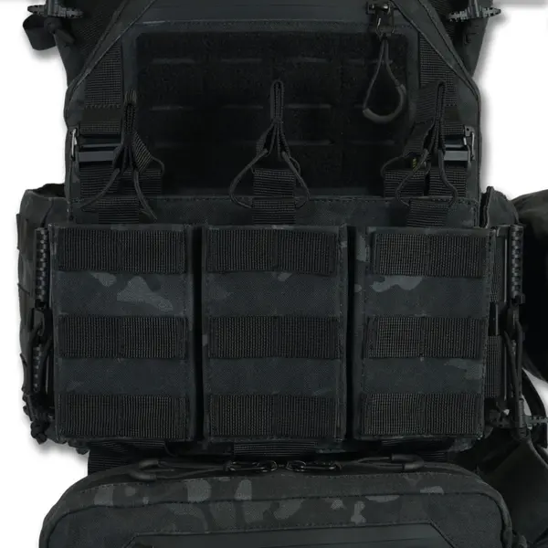 Плитоноска Kiborg GU gen.2 + 6 підсумків чорний мультикам