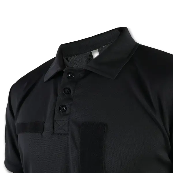 Поло тактична з шевронами Coolpass Black 54