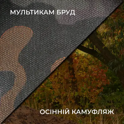 Осеняя маскировочная сетка Militex Мультикам грязь индивидуального размера (50 грн за 1 кв.м.)