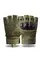 Перчатки беспалые с косточками Каучуковые Outdoor Tactics Олива XL