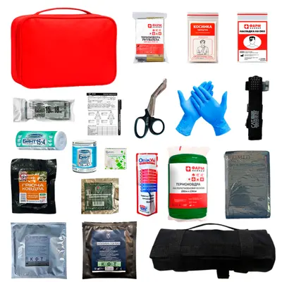 AAZ tactical first-aid kit according to the MOU No. 506 standard with a CAT tourniquet - an automobile first-aid kit