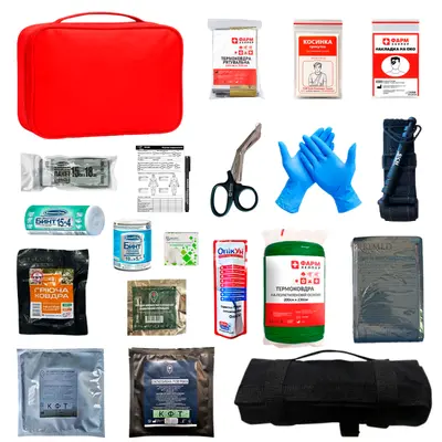 AAZ automotive tactical first aid kit with SICH turnstile Corresponds to the order of MOU No. 506