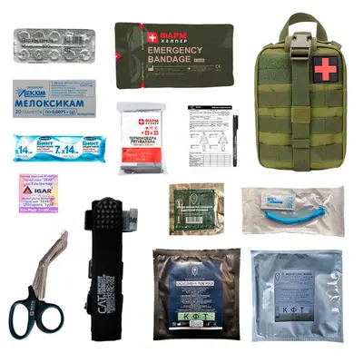 First aid kit individual military by order No. 1569 | CAT turnstile included