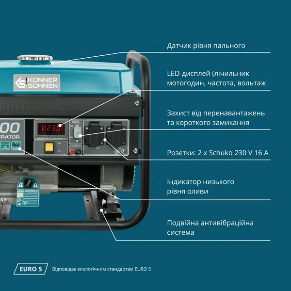 Gasoline generator "Könner & Söhnen" KS 3000 Gasoline generator "Könner & Söhnen" KS 3000