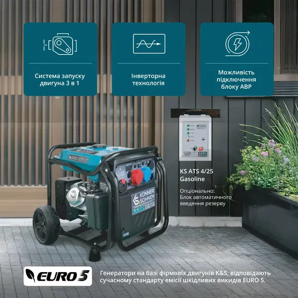 Инверторный генератор KS 8100iE 1/3 ATSR Инверторный генератор KS 8100iE 1/3 ATSR