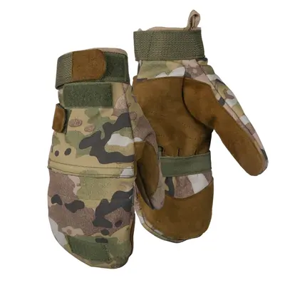 Тактичні утепленні зимові рукавиці Softshell мультикам XL