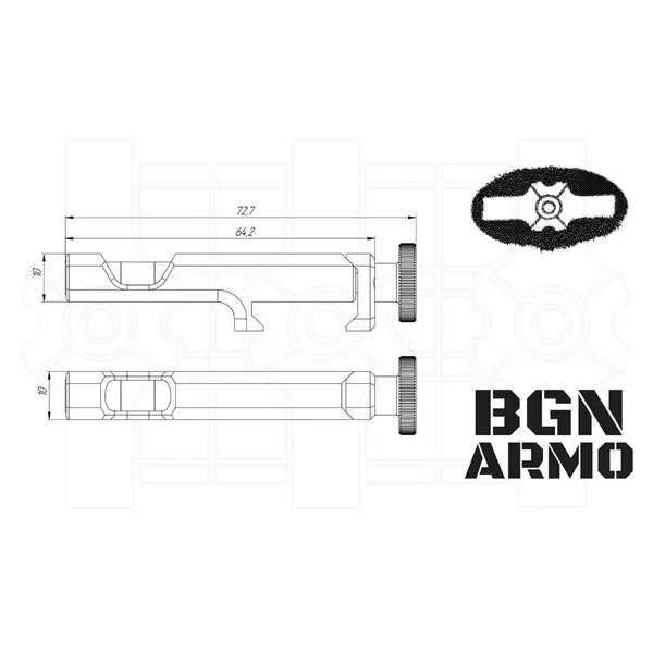 Бульбашковий рівень BGN ARMO - BL 2 на планку Picatinny Бульбашковий рівень BGN ARMO - BL 2 на планку Picatinny