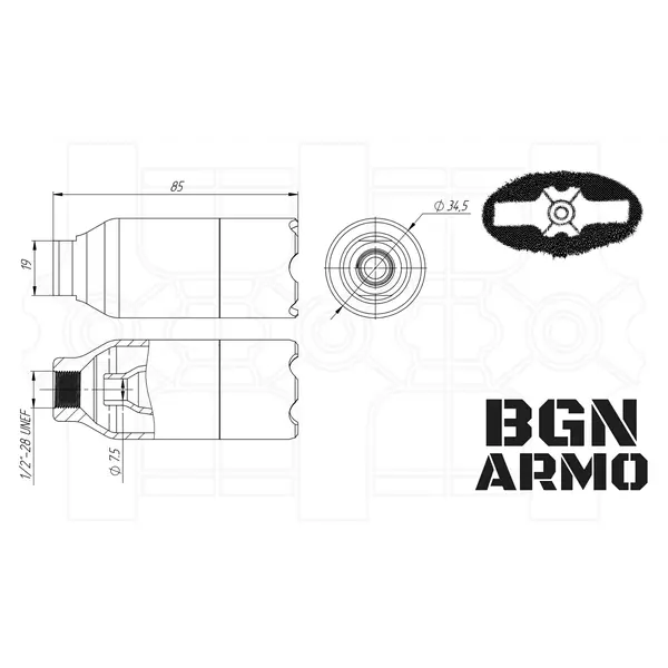 BGN FH02 flash suppressor for AR 5.56 BGN FH02 flash suppressor for AR 5.56