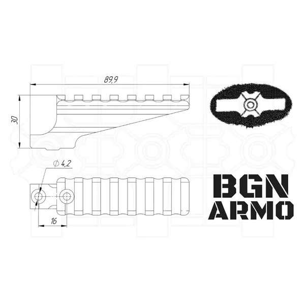 BGN ARMO - DKM Picatinny H30-S7 rail BGN ARMO - DKM Picatinny H30-S7 rail