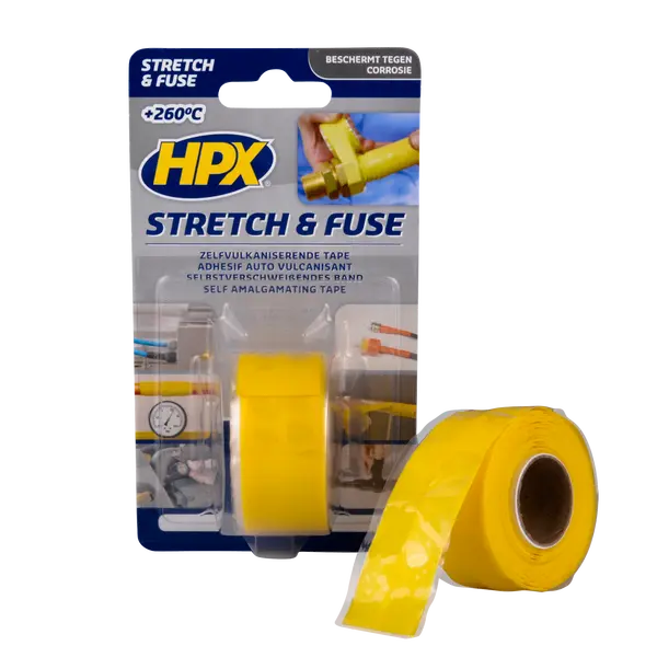 Self-vulcanizing tape Stretch&Fuse 25 mm x 3 m yellow