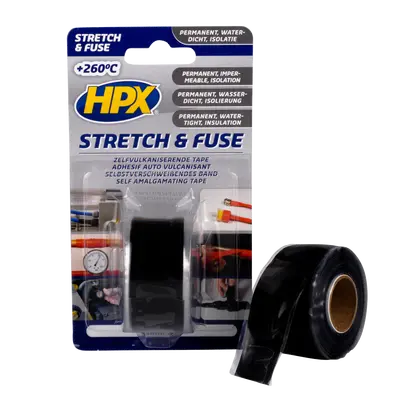 Самовулканізуюча стрічка Stretch&Fuse 25мм х 3м чорна