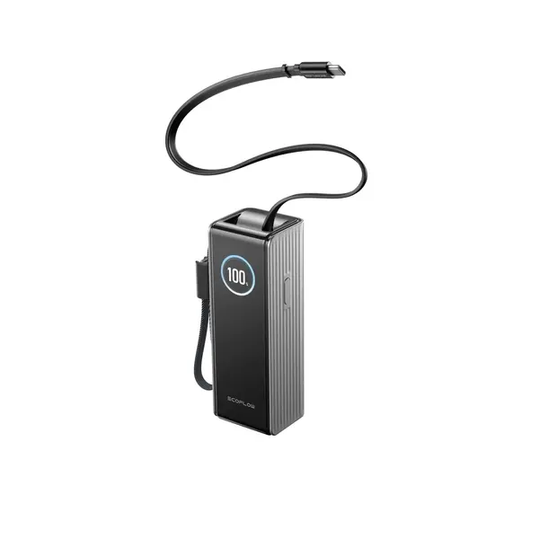 Павербанк EcoFlow RAPID Power Bank з кабелями 25000mAh сріблястий