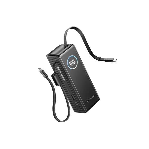 Павербанк EcoFlow RAPID Power Bank з кабелями 25000mAh чорний