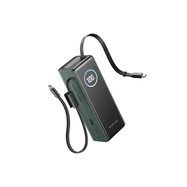 Павербанк EcoFlow RAPID Power Bank з кабелями 25000mAh зелений