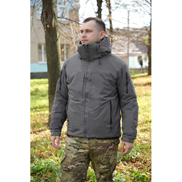 Зимняя тактическая куртка на пухе BR SQG 5 серая
