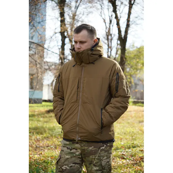 Зимняя тактическая куртка на пухе BR SQG 5 койот