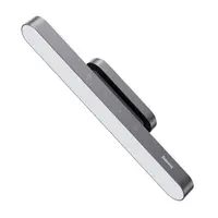 Настільна LED-лампа Baseus Magnetic з плавним димером і зарядкою, темно-сіра (DGXC-C0G)