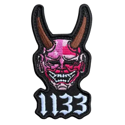 Вишитий патч «DEVIL 1133» рожевий