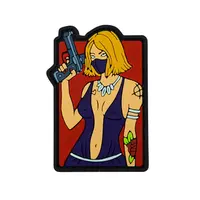 ПВХ патч "TACTICAL GIRL" красный NEW
