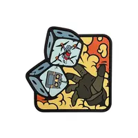 ПВХ патч «КУБИКИ» голубой