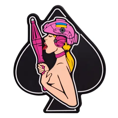 ПВХ патч «ДІВЧИНА-ПІКА» рожевий