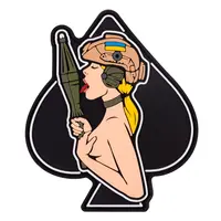 ПВХ патч «ДІВЧИНА-ПІКА» блонд