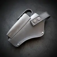 Кобура поясная, кожаная для левши (под АПС), черная