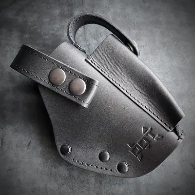 Кожаная кобура поясная под ФОРТ 12/17/20| чёрная| на скобе №2