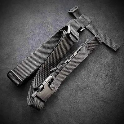 Трехточечный ремень для автомата (крепеж на стропах) черный