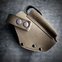 Шкіряна кобура поясна під ПМ| на скобі, темна олива (olive power)