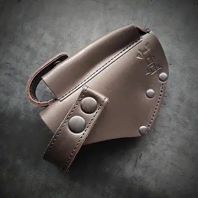 Кобура поясная кожаная| на скобе| под ПМ| коричневая (brown power)