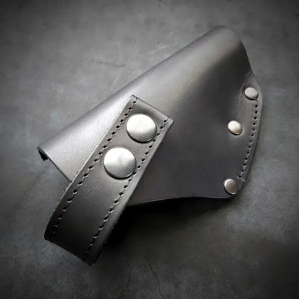 Кобура поясная| кожаная черная| под ПМ (Макаров)