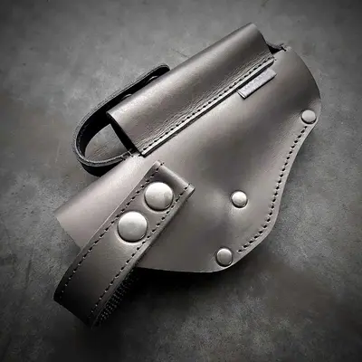 Кобура поясная| кожаная черная| под ТТ и Browning M1903