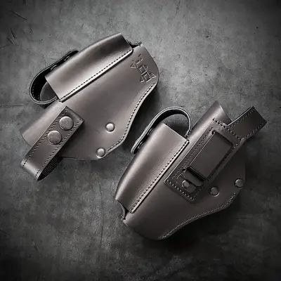 Кобура поясная| кожаная черная| под ТТ/Browning M1903| на скобе