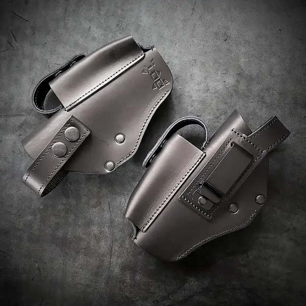 Кобура поясная| кожаная черная| под ТТ/Browning M1903| на скобе