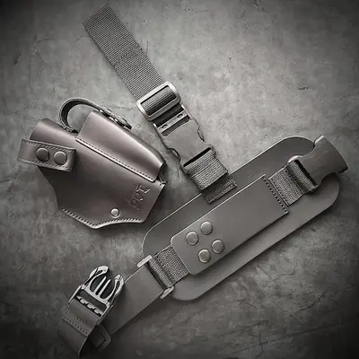 Кобура на стегно під GLOCK 19| шкіряна| чорна