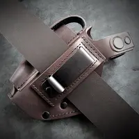 Кобура поясная под ПМ| на скобе| кожаная, коричневая (brown force)