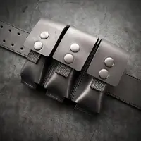 Подсумок под магазин ПМ (паучер)| чёрный| три отдела